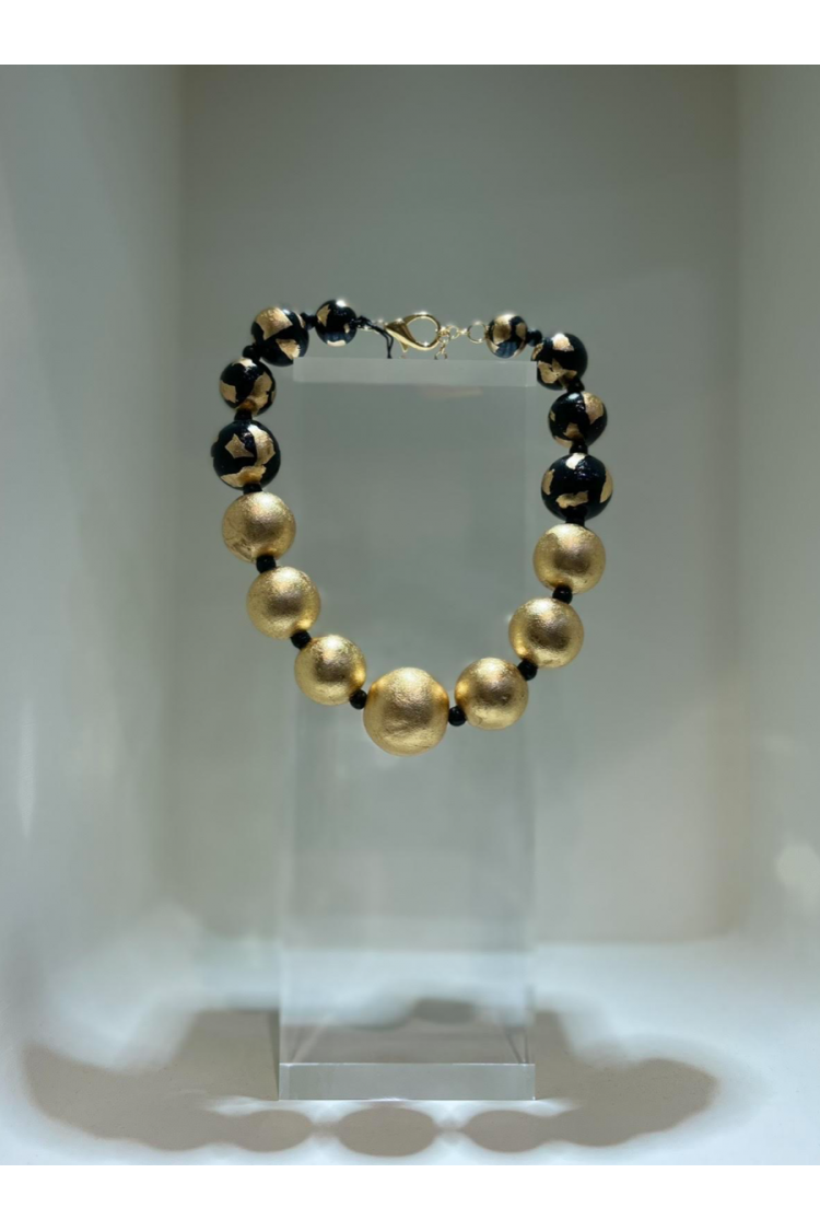 BLACK AND GOLD NECKLACE