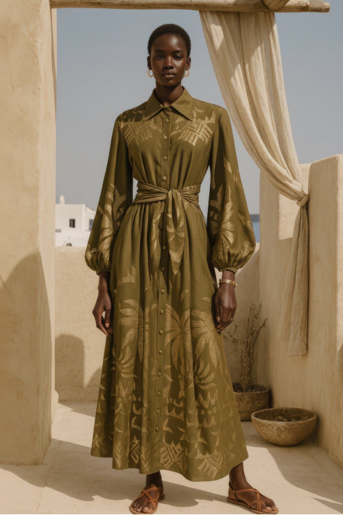 CALANDRA DRESS KHAKI
