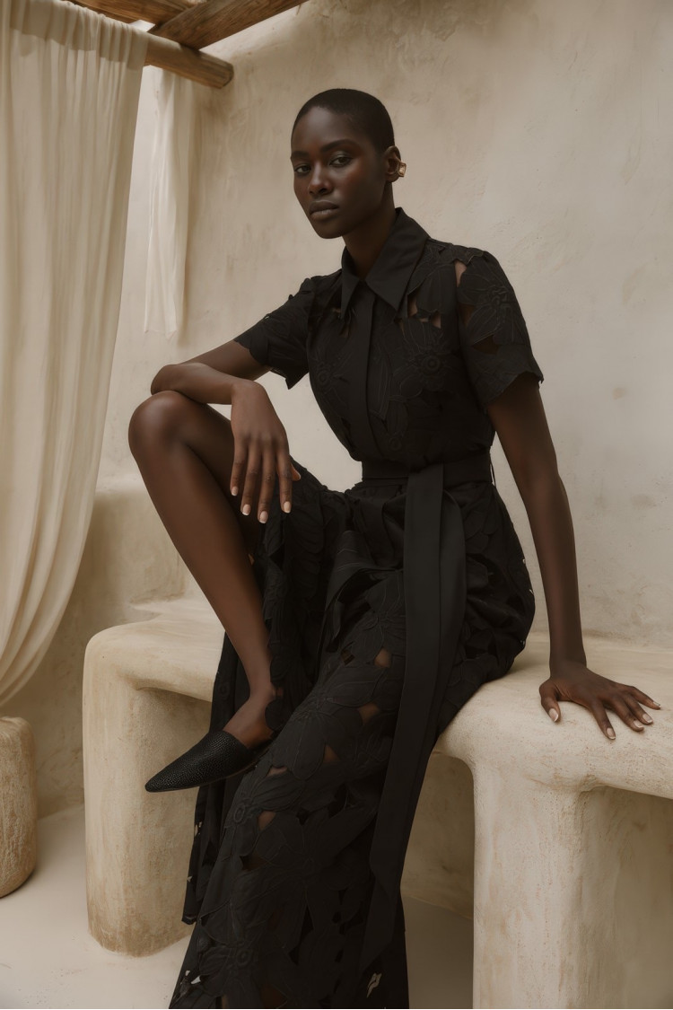 ANAFI DRESS BLACK
