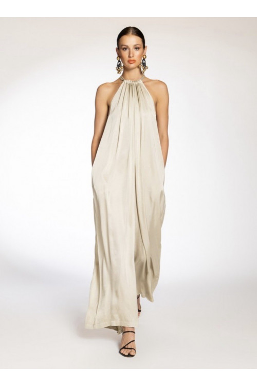 HALTER SATIN DRESS