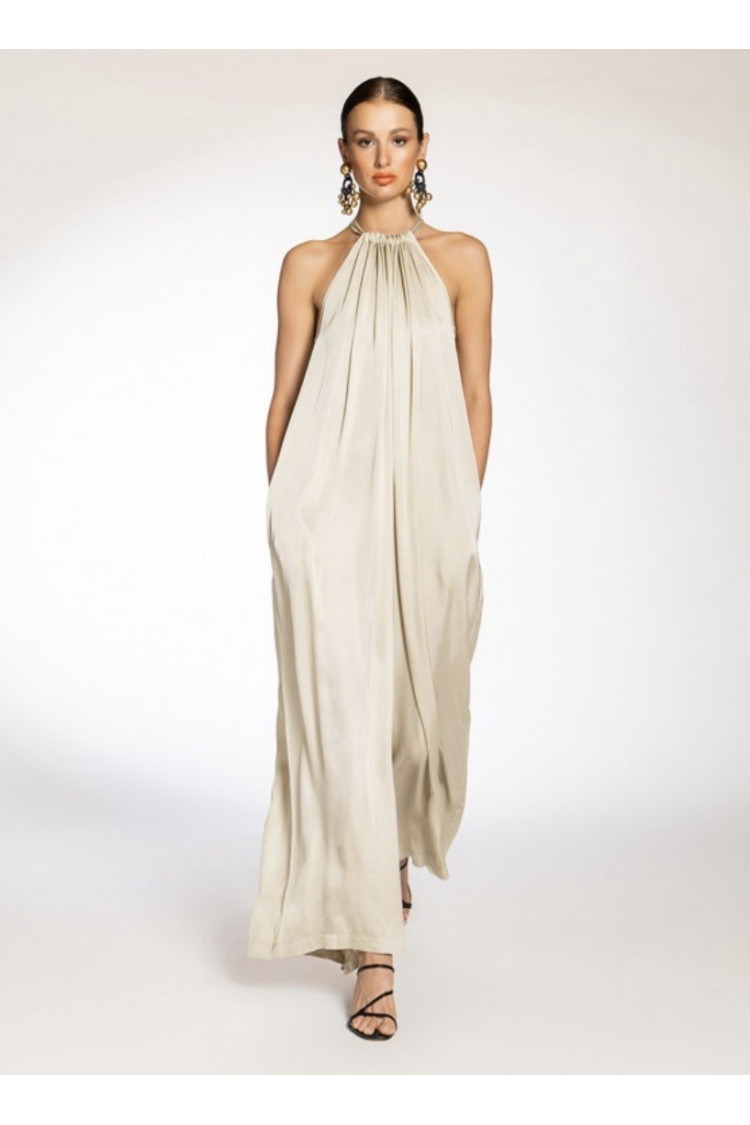 HALTER SATIN DRESS